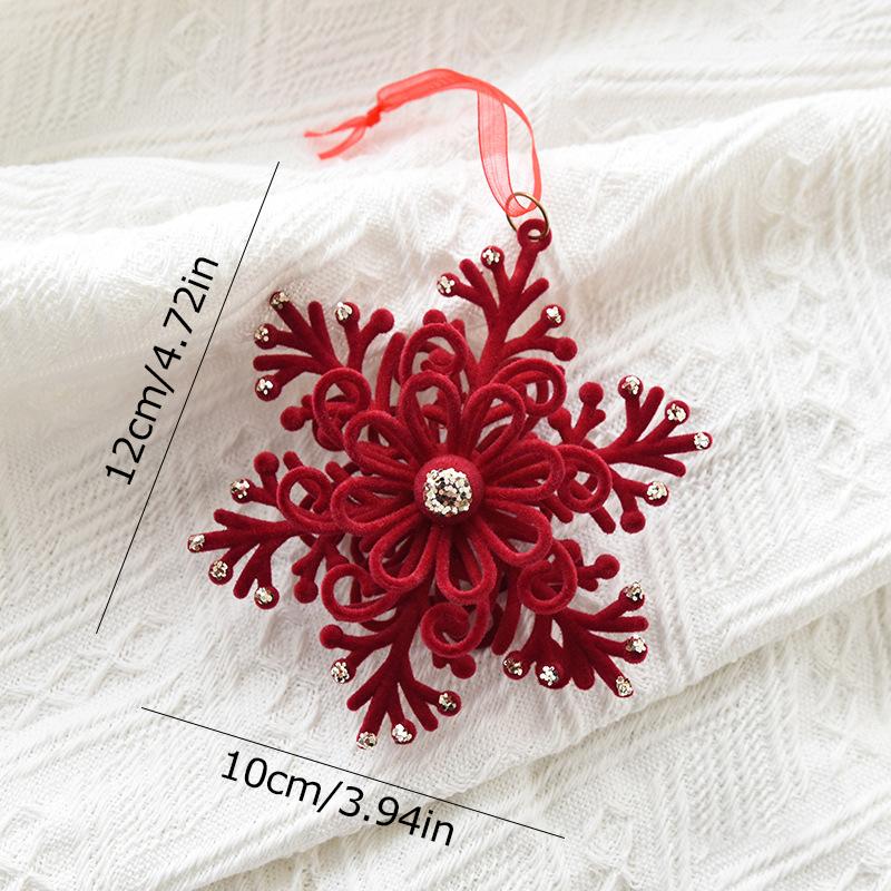 1/2pcs Elegant Christmas Velvet Pendant Red Plucked Deer Bell Pendant Plastic Home Decoration