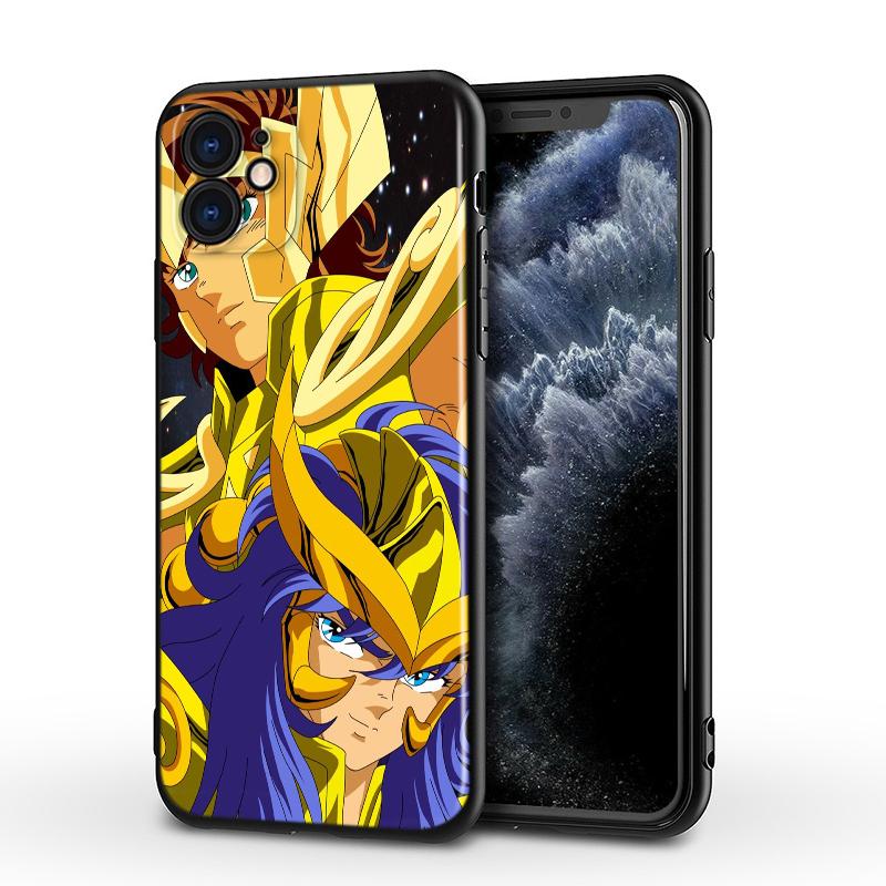 Saint Seiya SoG для Apple iPhone 13 12 11 Mini XS XR X Pro MAX SE 2020 8 7 6 5 5S Plus черный силиконовый чехол для телефона