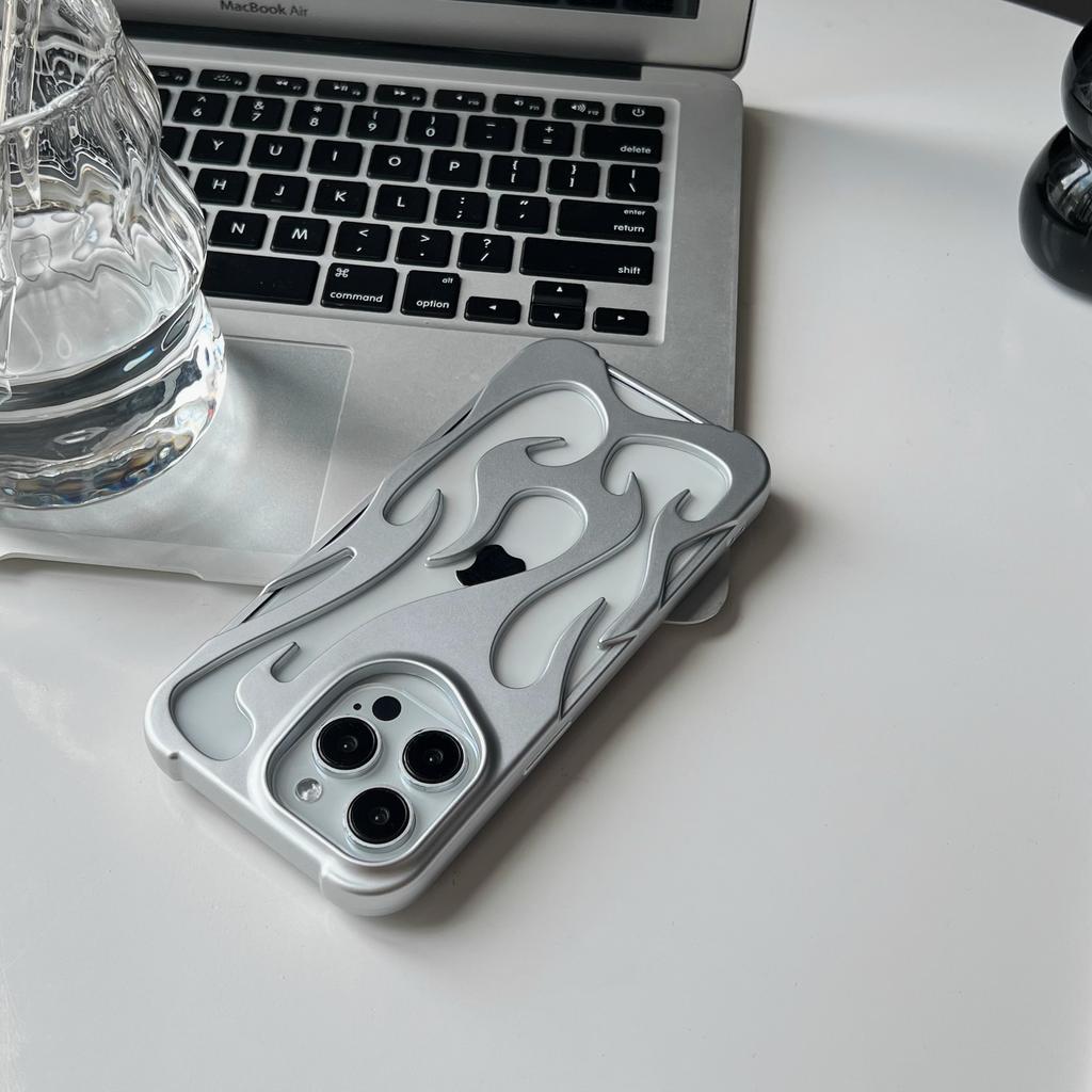 Новый чехол для телефона с 3D-рисунком пламени для iPhone 16 15 13 12 11 14 Pro Max Plus, модный, с вырезами, тонкий, ударопрочный, защитный, мягкий чехол