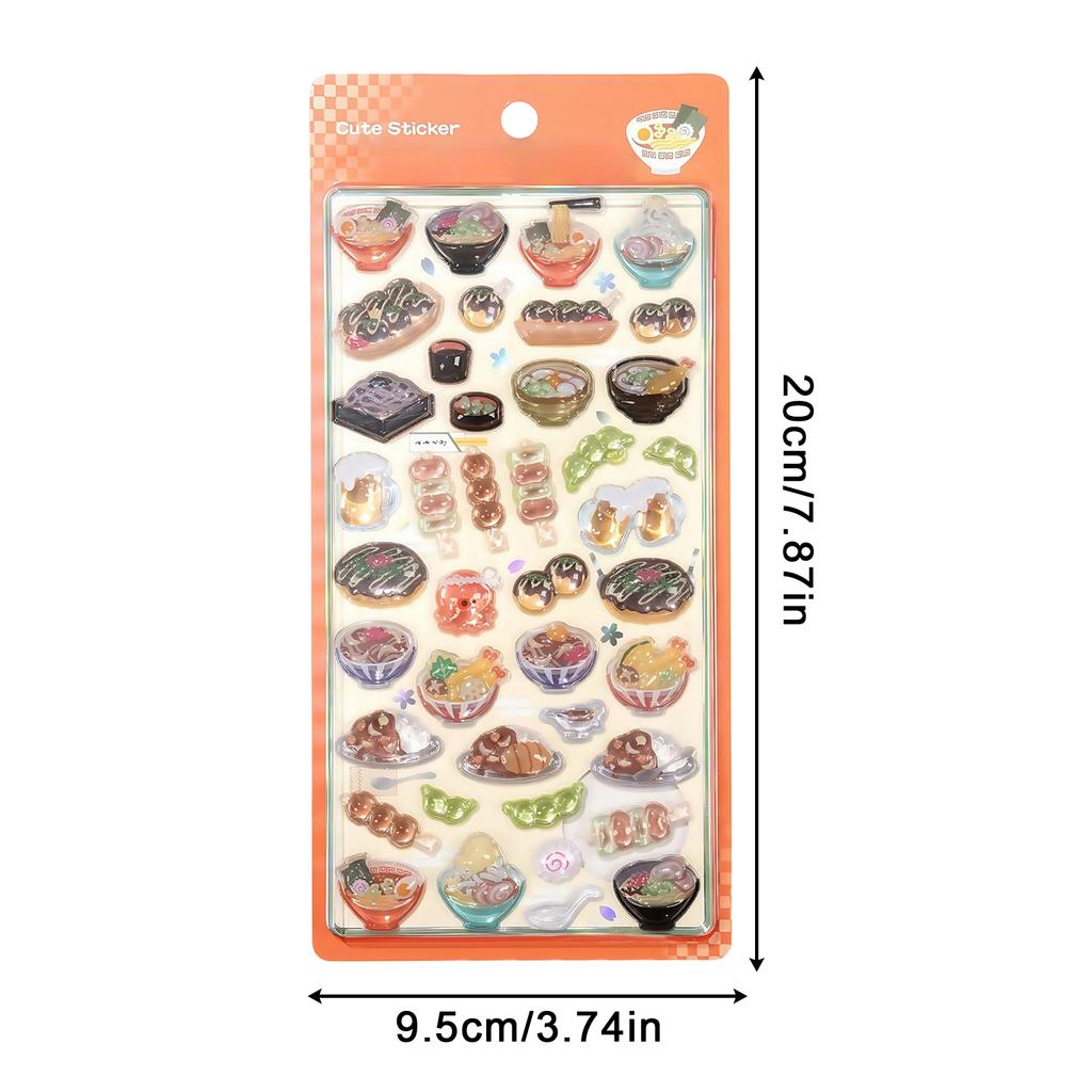 3D Cartoon Relief Sticker Assorted Style 3D Cartoon Relief Sticker Japanese style Shiba Inu sushi DIY Crystal Jelly Patch