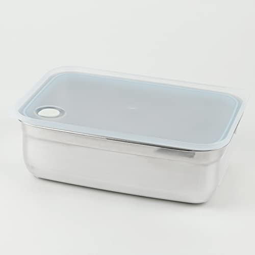 Pearl Metal Stainless Steel Storage Container with Valve, 2.4L, Shield Lock, HB-5052