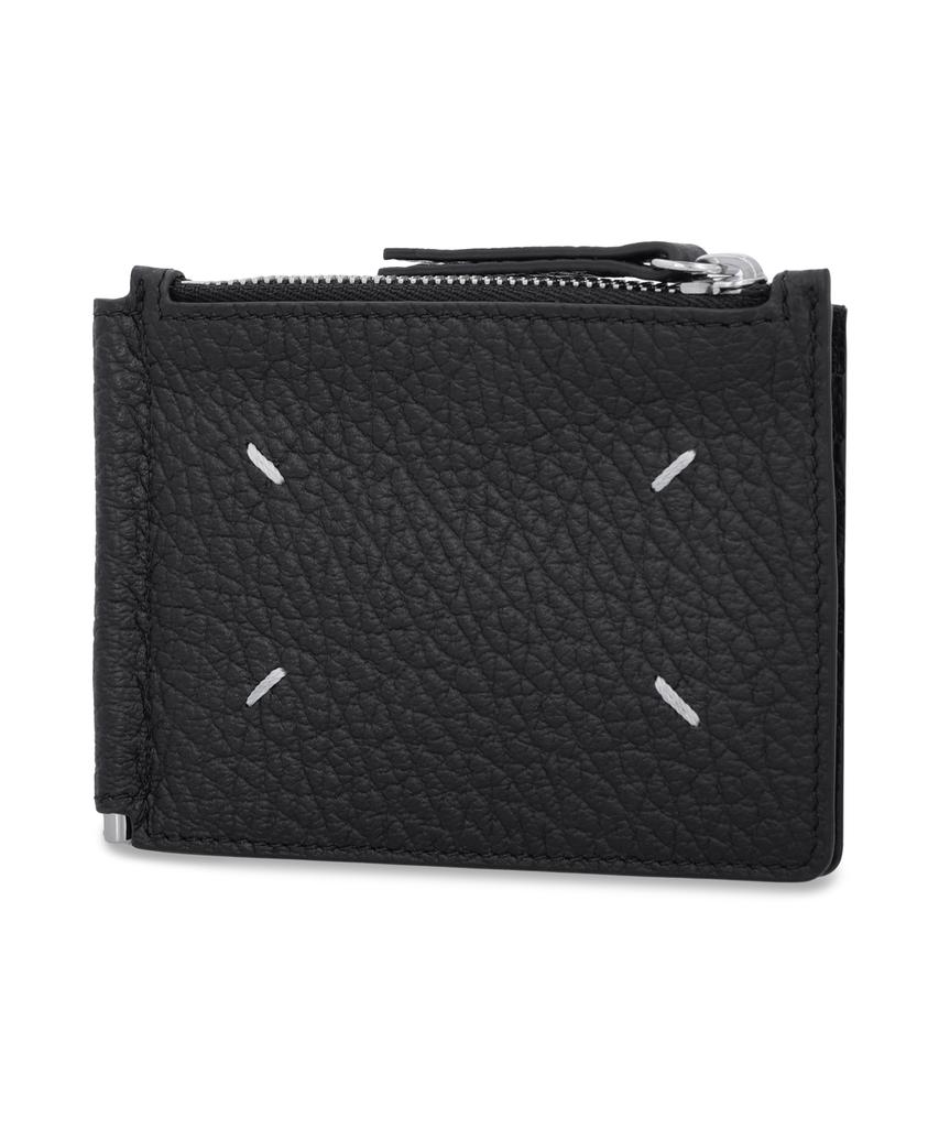 Maison Margiela 4-Stitch Slim 2-Pincer Money Clip Wallet - Black / Sa1Ui0050P4455T8013
