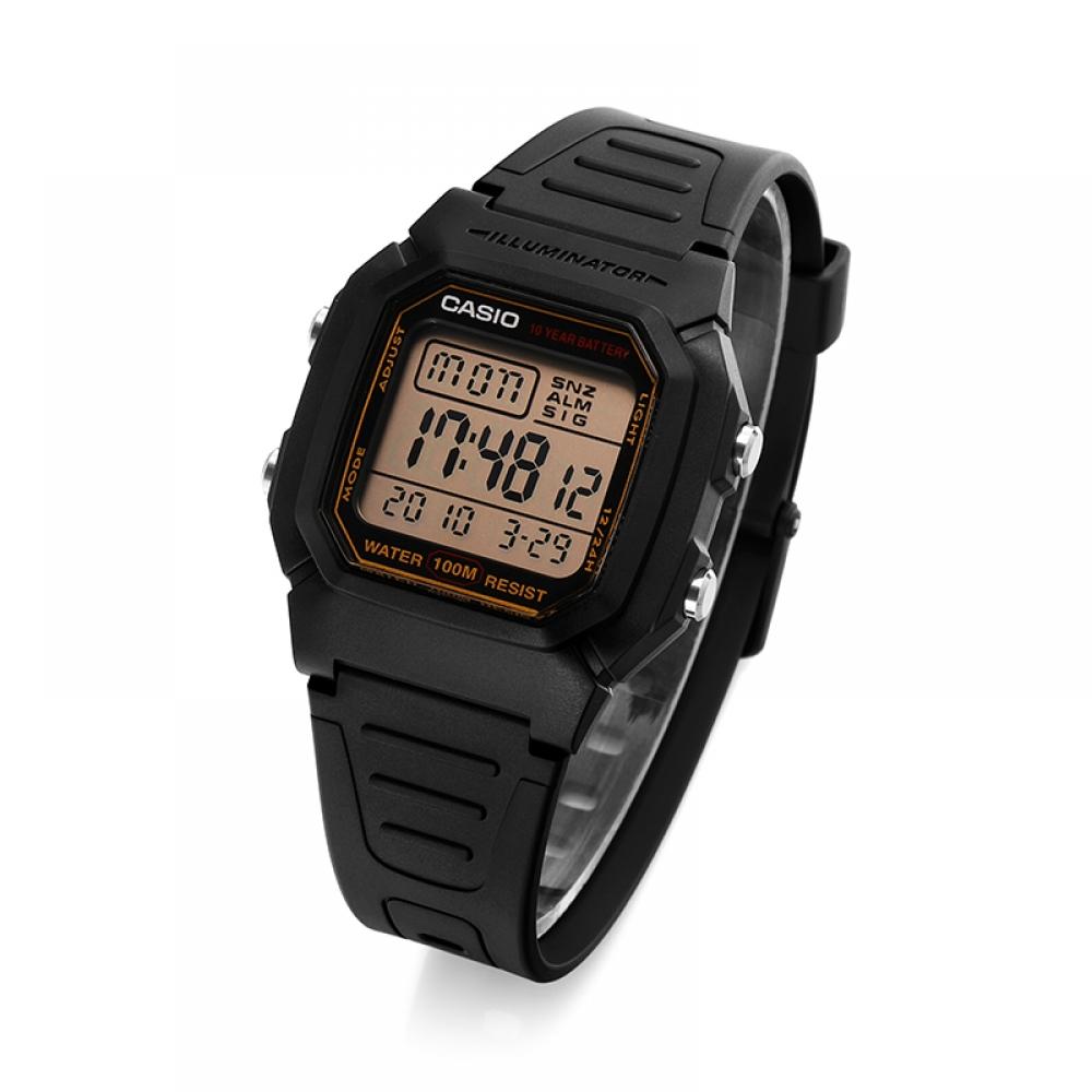 Casio W 800hg 9avdf W 800hg 9a Цифровые квадратные спортивные часы Soldier для мужчин с полиуретановым ремешком