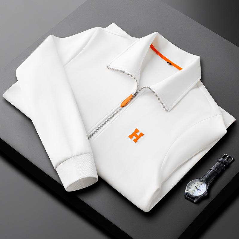 Мужская высококачественная худи с принтом из модала - 2025 Осень/Зима, на молнии, повседневная спортивная куртка