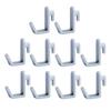 10Pcs Storage Rack Organizer Hole Board Hook J Shape Pegboard Hook Durable Oblique Hanger