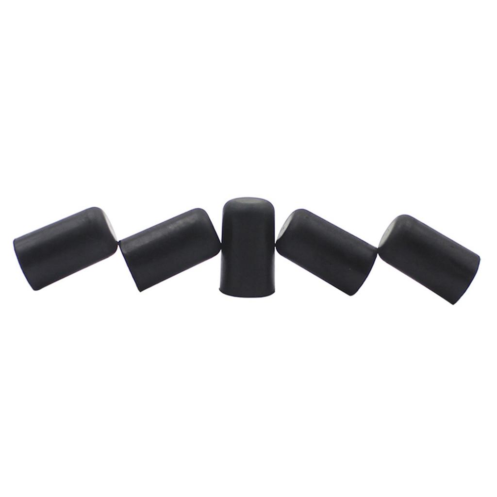 5Pcs Portable Black Cello Rubber Endpin Tip Protector Musical Instruments Accessory