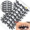 Effect Wispies Fluffy Full Volume Thick Eye Lash Extension False Eyelashes 25MM Lashes 4D Mink