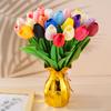 5 шт. тюльпанов искусственные цветы настоящие сенсорные цветы тюльпан букет декор свадебный для дома сад свадебное украшение искусственные цветы