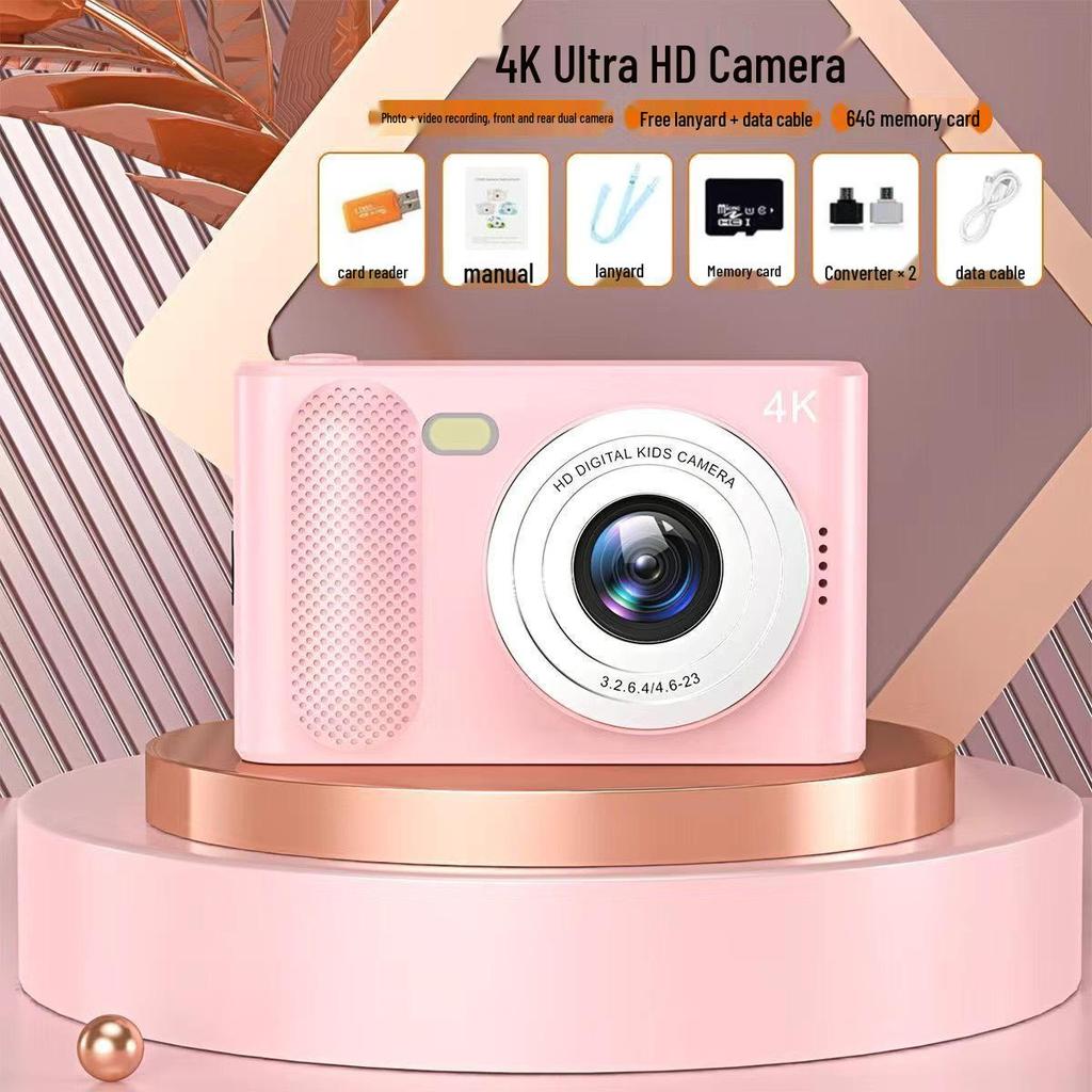 100MP Dual CCD Retro Student Card Camera - Uploadable & Portable
