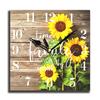 Wooden Square Wall Clocks Silent Non-ticking Battery Powered For Home Kitchen Living Room Office