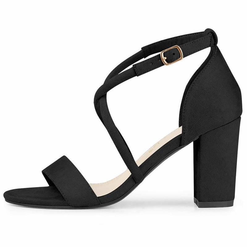 Женские сандалии с открытым носком и пряжкой, на массивном каблуке, платье, вечерние, свадебные, пикантные женские туфли