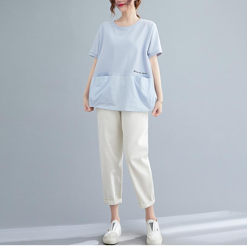 Dimanaf Лето 2023, женская футболка, хлопковая футболка с летучей мышью, модные лоскутные топы, футболки, рубашка-туника, свободные карманы, повседневные однотонные топы и футболки большого размера, желтые