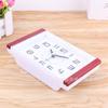 Wood grain color silent alarm clock student bedside clock living room clock ornament children's bedroom desktop clock