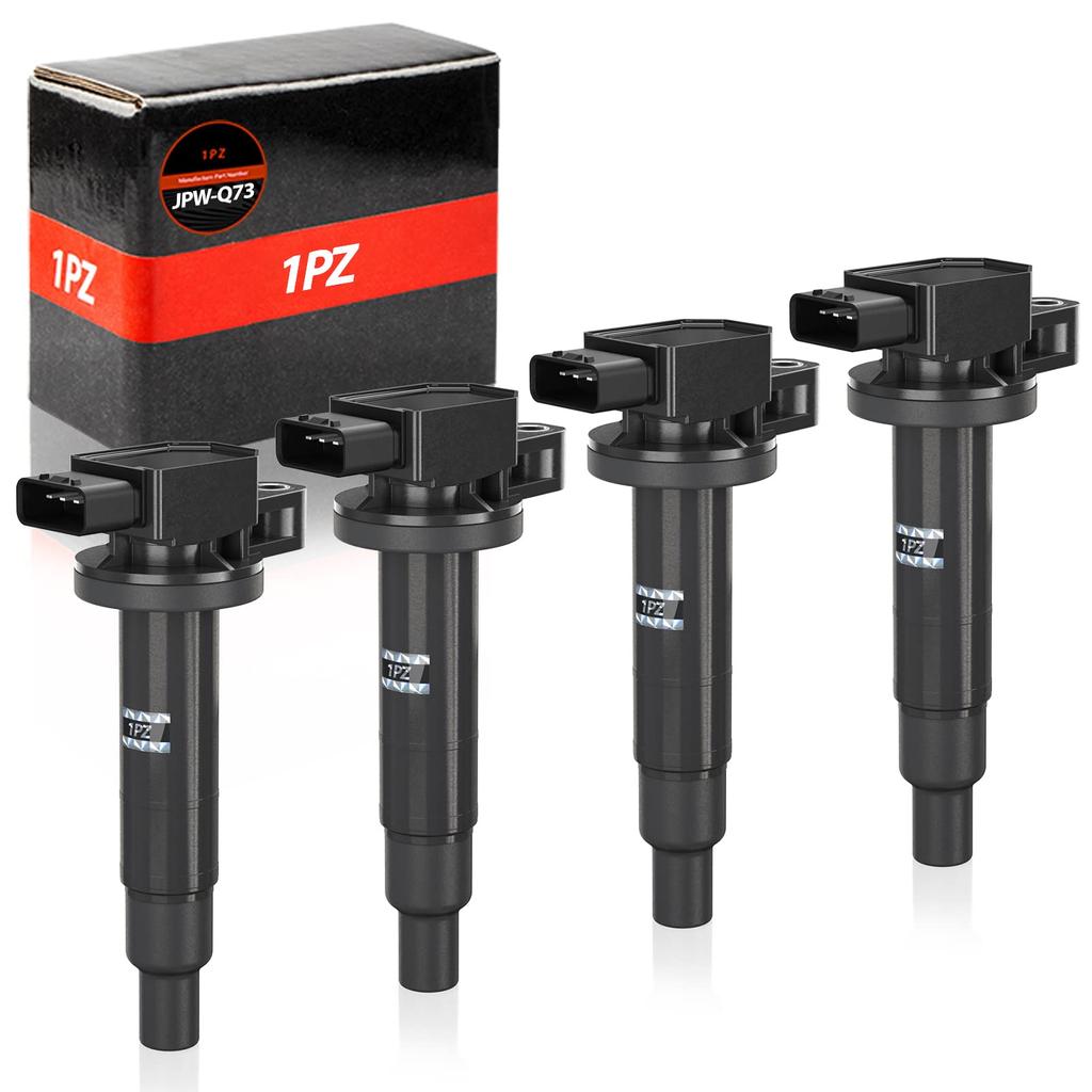 1PZ Комплект из 4 катушек зажигания, совместимый с Toyota и запчастями сторонних производителей, и JPW-Q73 90919-02240, Прочный, bB, Vitz, Corolla, Prius, Probox, Sienta,