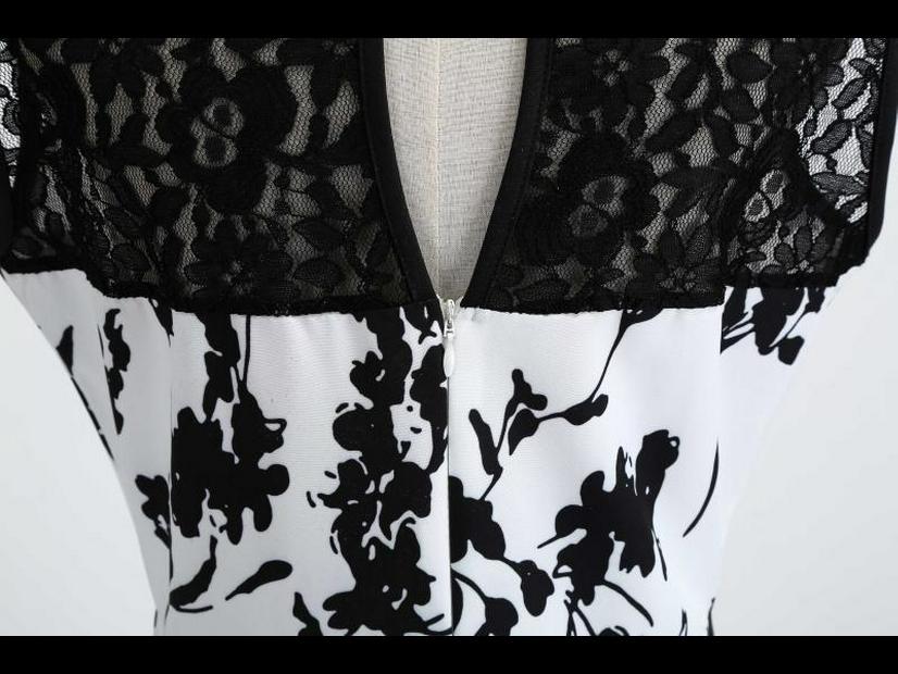 Платье-халат без рукавов с кружевной отделкой в стиле ретро - новинка, горячая распродажа