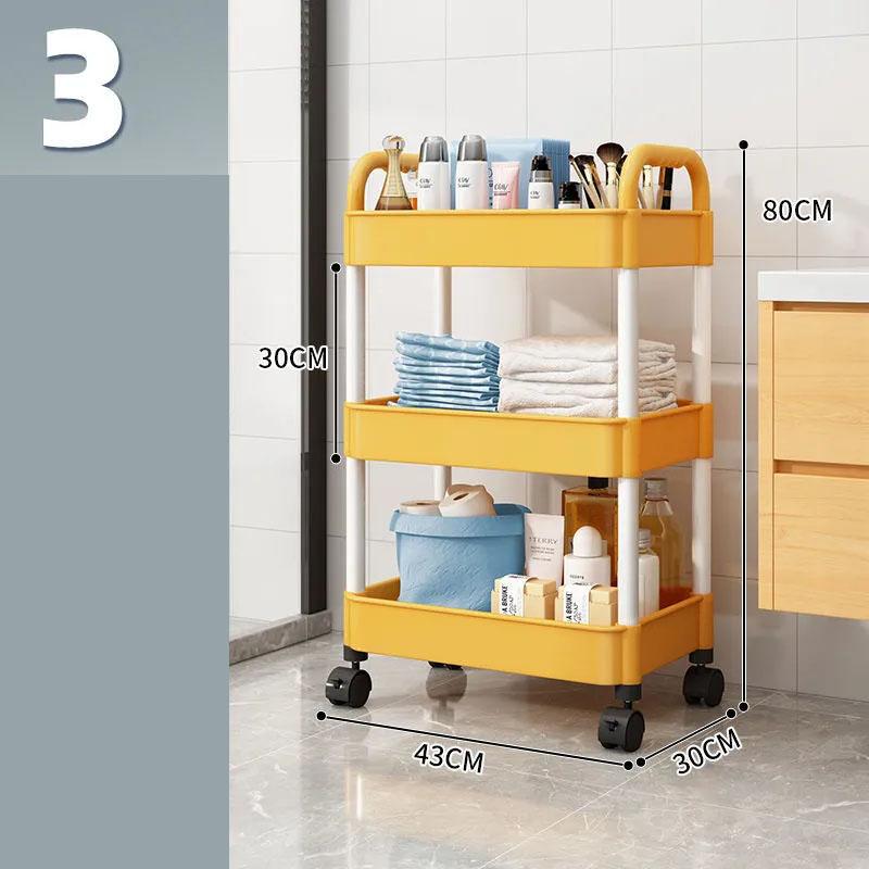 Стеллаж для хранения на тележке Напольный стеллаж для хранения Кухонный стеллаж для хранения Портативная корзина для овощей Стеллаж для хранения закусок Стойка для хранения туалета Мобильная сортировочная стойка Артефакт