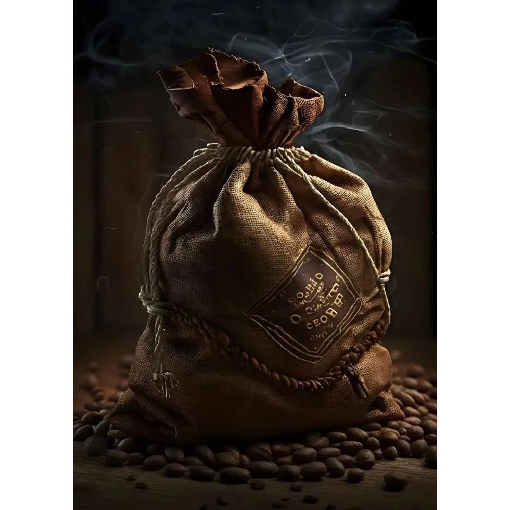 Coffee and Coffee Beans Food Modern Poster Canvas Painting Modular Wall Art Picture for Kitchen Restaurant Bar Home atio