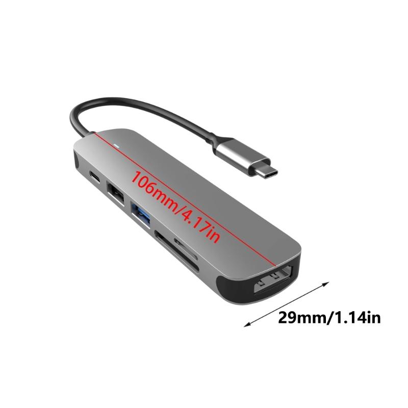 4/6-портовый USB C экспандер USB 3.0 концентраторы Type C сплиттер Type C док-станция мультипортовый адаптер USB экспандер для телефонов планшетов