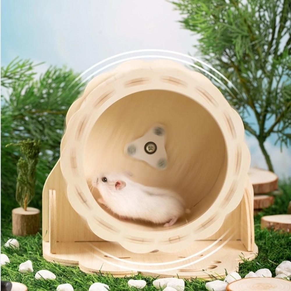 Новое DIY деревянное беговое колесо Съемное бесшумное колесо для тренировок Игрушка для тренировок для хомяка