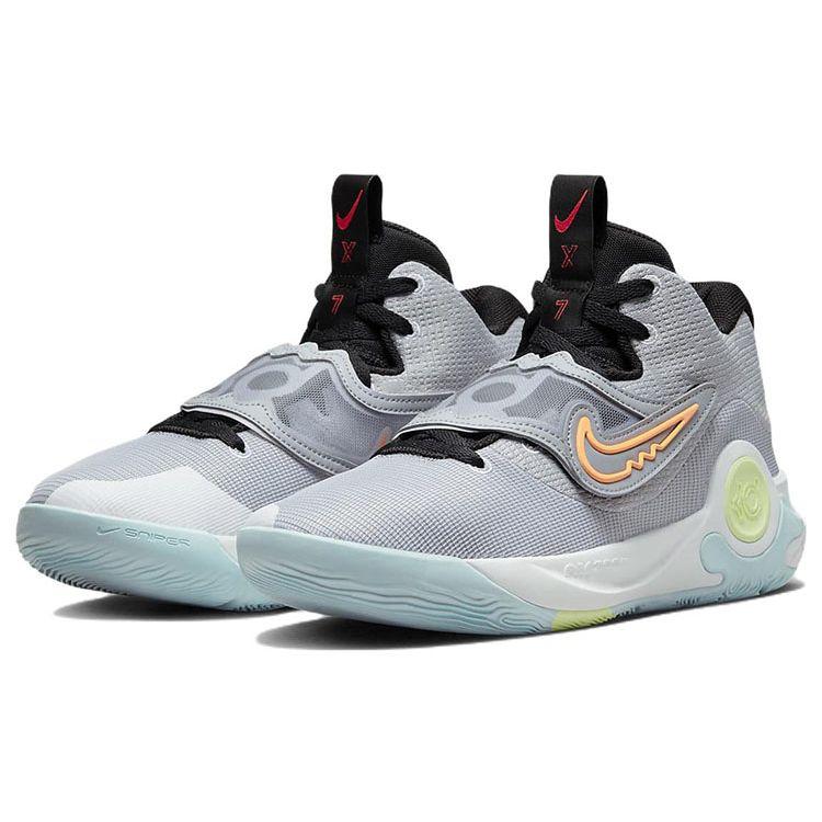 Nike KD Trey 5 X EP Grey Volt Crimson Мужские кроссовки Wolf-Grey White Barely-Volt DJ7554-009