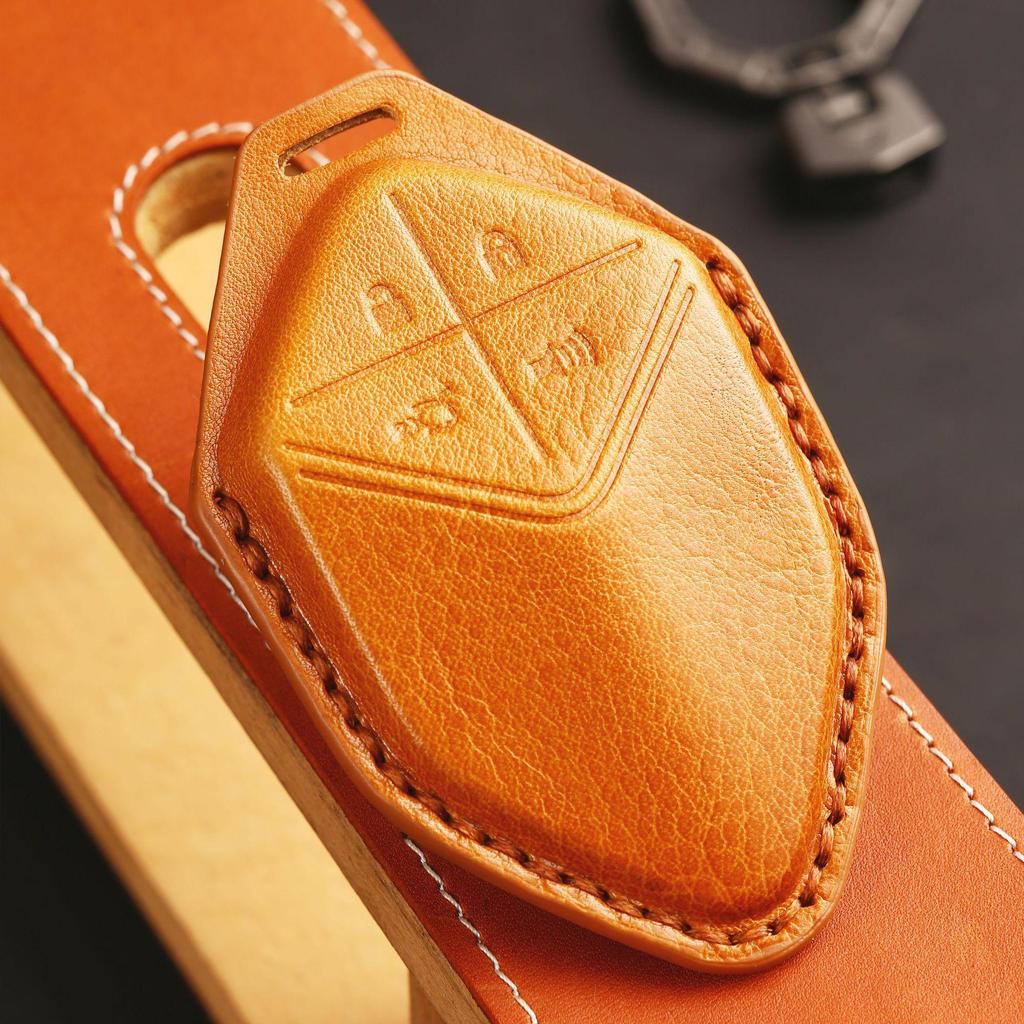 Чехол для смарт-ключа Changan Dark Blue SL03 с держателем для карт и пряжкой