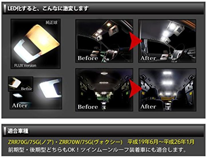 Yours LED Interior Lamp Set for Toyota Dimming Custom Design M Noah/Voxy (70 Series) [Set A] (with Adjustment) [Standard Lamps], (Includes Tools)