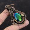 Кулон Mystic Fire Labradorite, подвеска из медной проволоки, подвеска ручной работы, антикварное медное украшение, подвеска из натурального драгоценного камня, подарок на помолвку