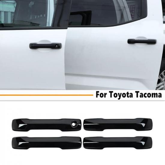 Car Door Handle Cover For Toyota Tacoma 24-25 Glossy Black Trim Exterior Molding