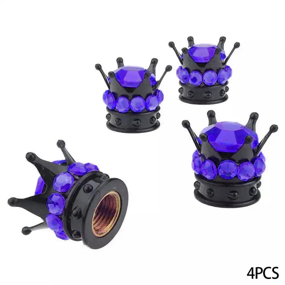 4 шт. колпачки для вентилей шин автомобиля с блестящими кристаллами и стразами, хромированные колпачки для шин автомобиля, аксессуары