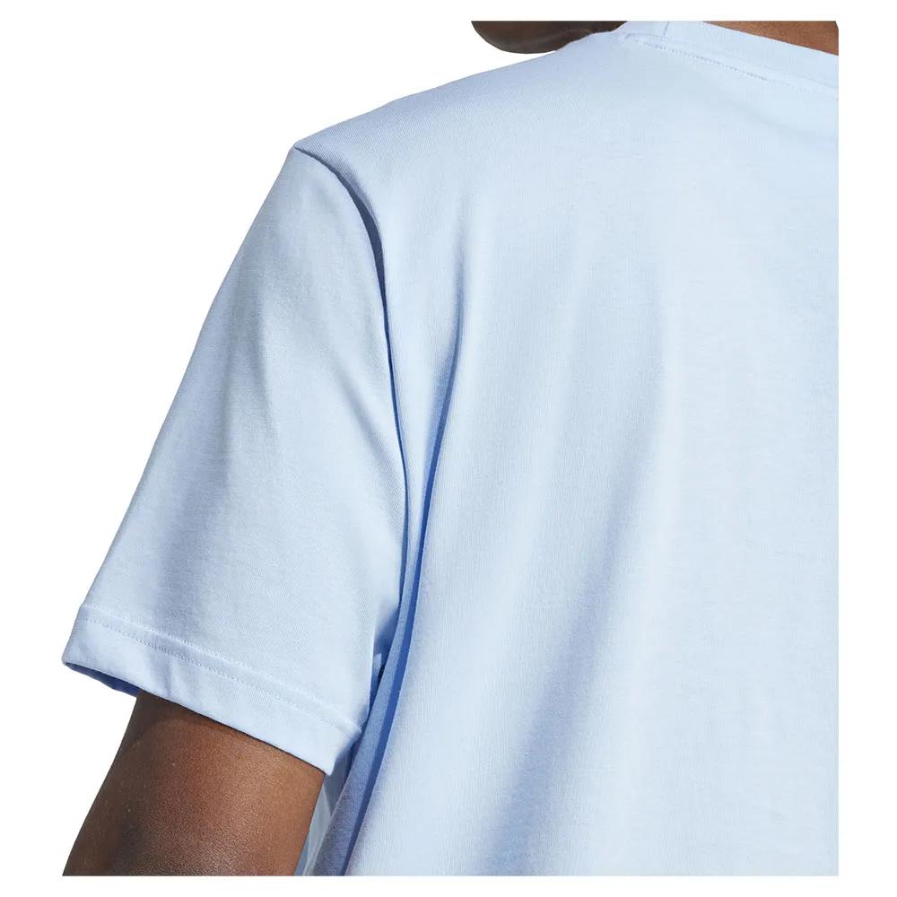 Adidas Essentials Big Logo T-shirt 100% Cotton Blue Clair