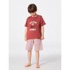 GU by Uniqlo Детский унисекс комплект для отдыха с короткими рукавами и шортами Улица Сезам