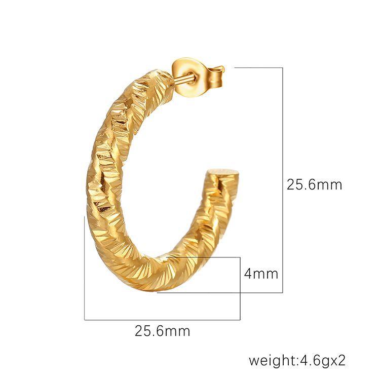Серьги-гвоздики Batch Flower 18KC из нержавеющей стали, круглые, в стиле ретро, легкие, роскошные, ювелирные изделия для ушей