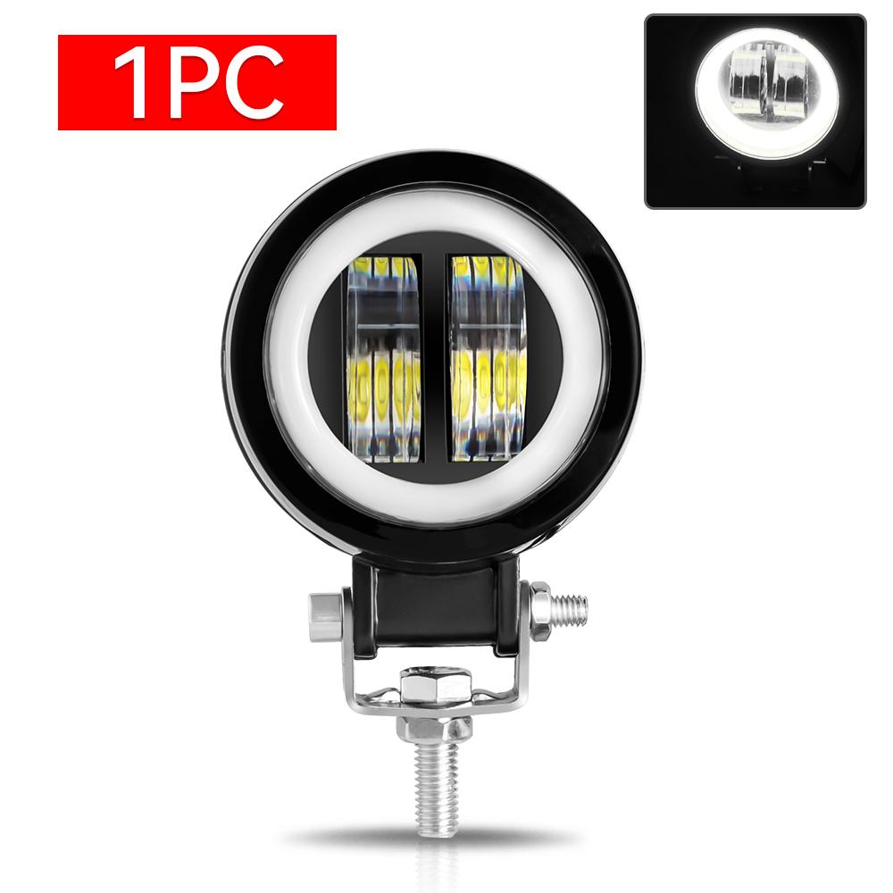 Motorcycle headlights 20W Round Wrangler Car Work Light with Aperture Off road Vehicle Modified Spotlight