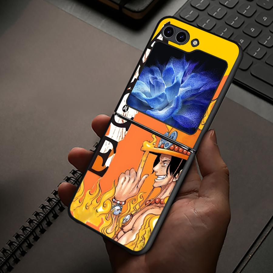 Чехол-бампер для телефона One Piece Portgas·D· Ace Zoro для Samsung Galaxy Z Flip 7 6 5 4 3 ZFlip6 ZFlip5 ZFlip4 ZFlip7 FE ZFlip3
