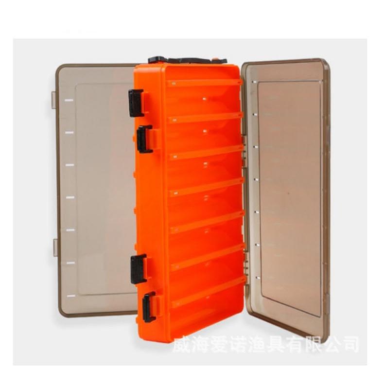 Ящик для рыбалки, 14 отделений, аксессуары для рыбалки, коробки для крючков для хранения, двусторонняя высокопрочная коробка для рыболовных приманок, коробка для снастей