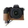 Z50II Palm Print PU Leather Camera Half Body Case for Nikon Z50II Battery Opening Bottom Cover With Neck Strap