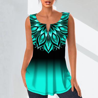 Женские модные рубашки с v-образным вырезом, повседневные топы, футболка, женский жилет с 3D рисунком листьев, блузка без рукавов больших размеров, топы на бретелях