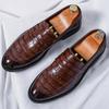 Fashion New Designer Penny Loafter Fashion Men Alligator Pattern Casual Shoes Formal Wedding Dress Homecoming Footwear Zapatos Hombre