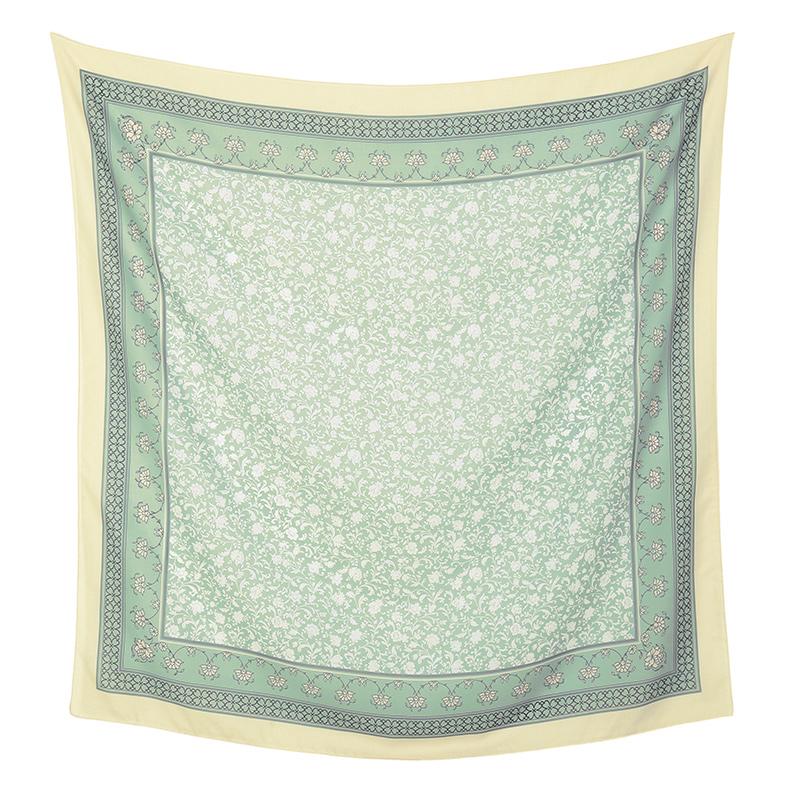 Малайзия Цветочный Принт 110 Квадратный Шарф Мусульманский Хиджаб Женщины Элегантные Шали Дамы Повседневный Головной Платок Тюрбан Косынка Оптовая Продажа