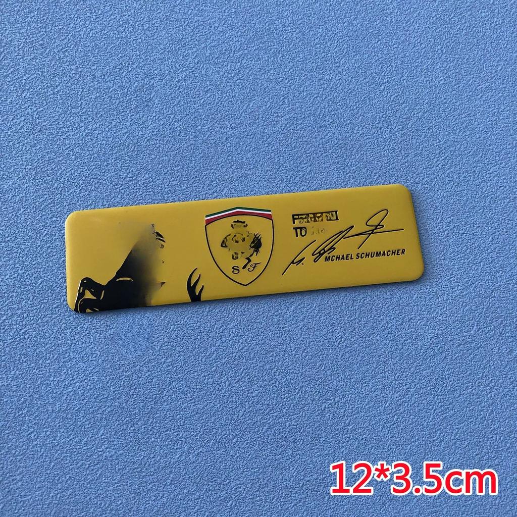Подходит для металлической наклейки с логотипом автомобиля FERRARI Team тонкая алюминиевая табличка с названием лошадь стандарт SJ наклейка для украшения кузова