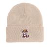 Cartoon Leopard Warm Knitted Cap Beanie, Man Cap Elastic Warm Leisure Bobble Hat Knit Hat Beanie