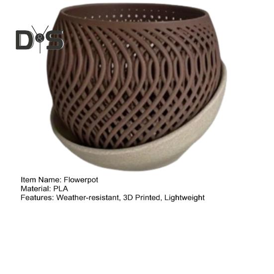 Цветочный горшок, напечатанный на 3D-принтере, легкий цветочный горшок с дренажными отверстиями, кашпо для орхидей с поддоном для комнатных растений, уличного декора для сада и дома