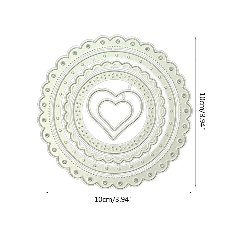 Handmade DIY Die Cut for Card Making Frame Heart Round Cutting Die Stencil Template Embossing for Scrapbooking Crafts