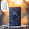 Raven Design Crow Silicone Mold Bird Branch Relief Resin Mould Candle Silicone Mold  Plaster Crafts