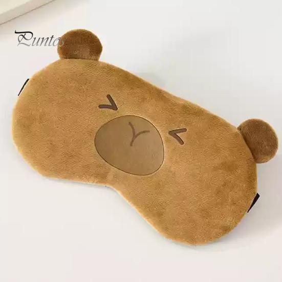 Капибара светонепроницаемый чехол для глаз с эластичной лентой плюшевый мультяшный зверь компресс на глаза для мужчин и женщин путешествия сон затемняющий чехол для глаз