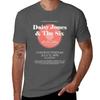 Daisy Jones The Six Aurora World Tour Poster Bl Tshirt Basic Solid Color Short Sleeve Cotton Top