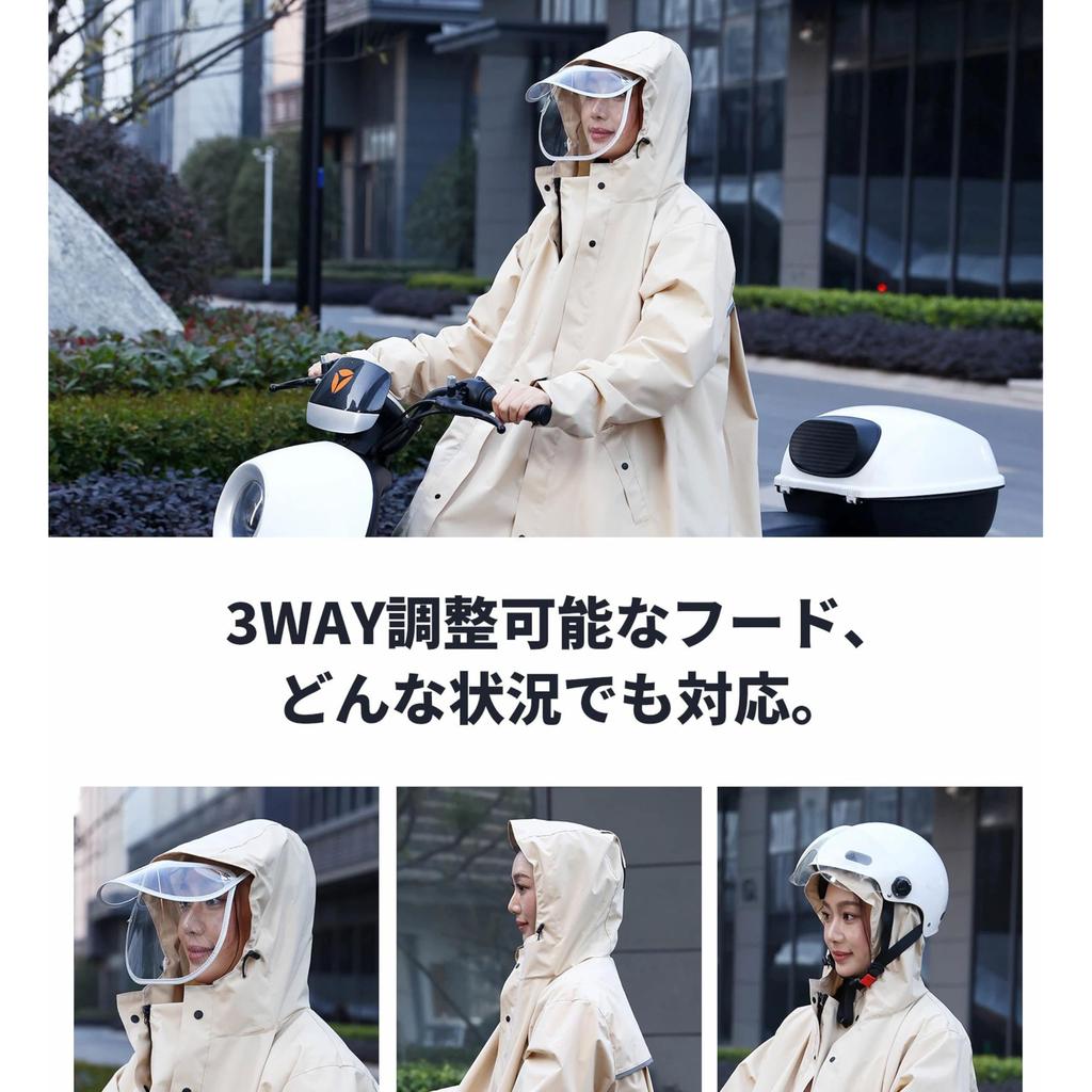 LLWAAV Raincoat for Cycling Double Perfect for Commuting To and Double Super Reflective Clear Backpack with Ideal for Outdoor Disaster and Motorcycle