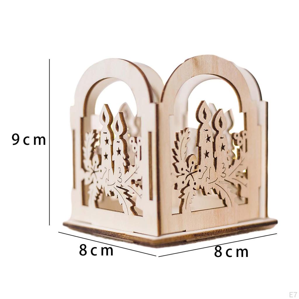 Candle Holder Candlestick Centerpiece Candelabra Wooden Holders for Christmas Gifts