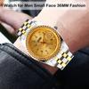 Часы для малого бизнеса Классические наручные часы из нержавеющей стали Водонепроницаемые аналоговые стильные повседневные часы с металлическим ремешком и датой Роскошные наручные часы из серебра и золота для мужчин