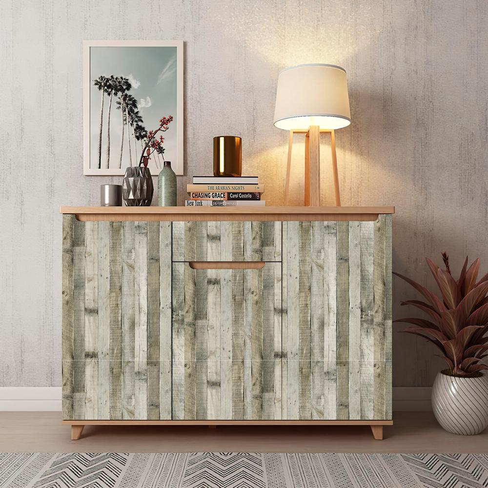 Серые деревянные обои Самоклеящиеся обои Имитация 3D доски Бумага Дерево Самоклеящиеся Съемные Ремонт Мебель Шкаф Декор